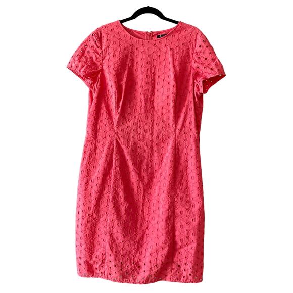 Brooks Brothers Eyelet Short Sleeve Knee Length Dress size 16 - Picture 1 of 13